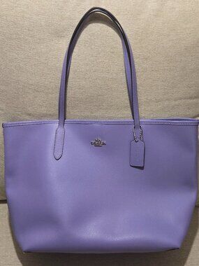 NWOT Coach City Tote Bag Lavender Magnetic Snap Shoulder Purse Purple $378